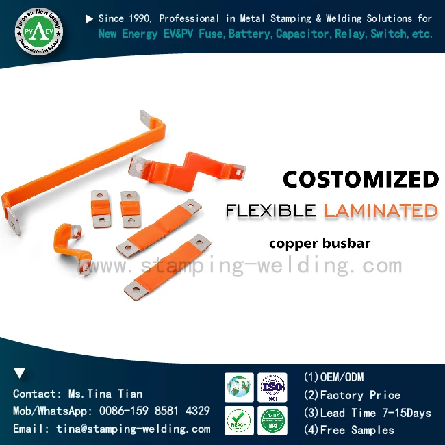 Heat Shrink Tubing Insulated Flexible Copper Busbar Export Supplier