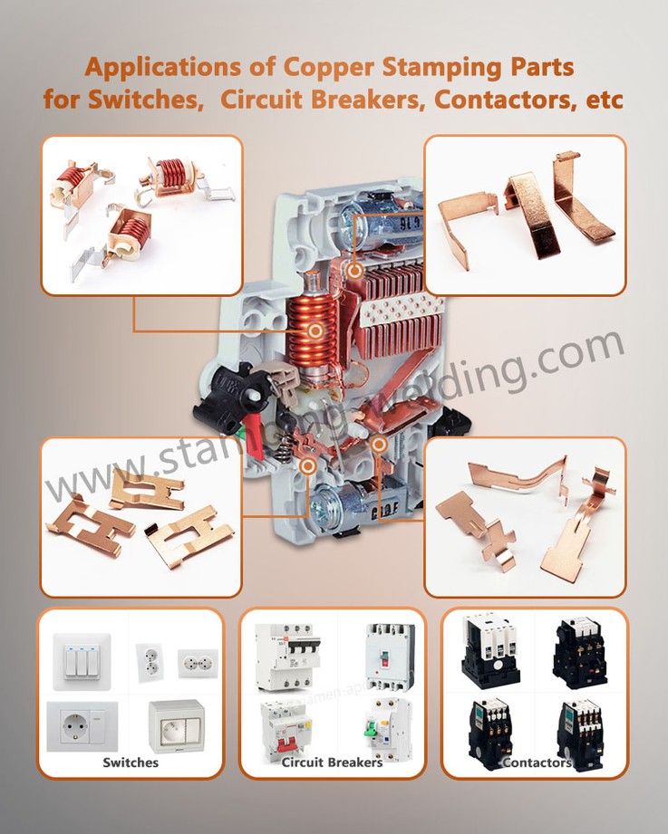 Applications of Stamping Copper Sheet for Switches Circuit Breakers Contactors etc Applications of Stamping Copper Sheet for Switches Circuit Breakers Contactors etc