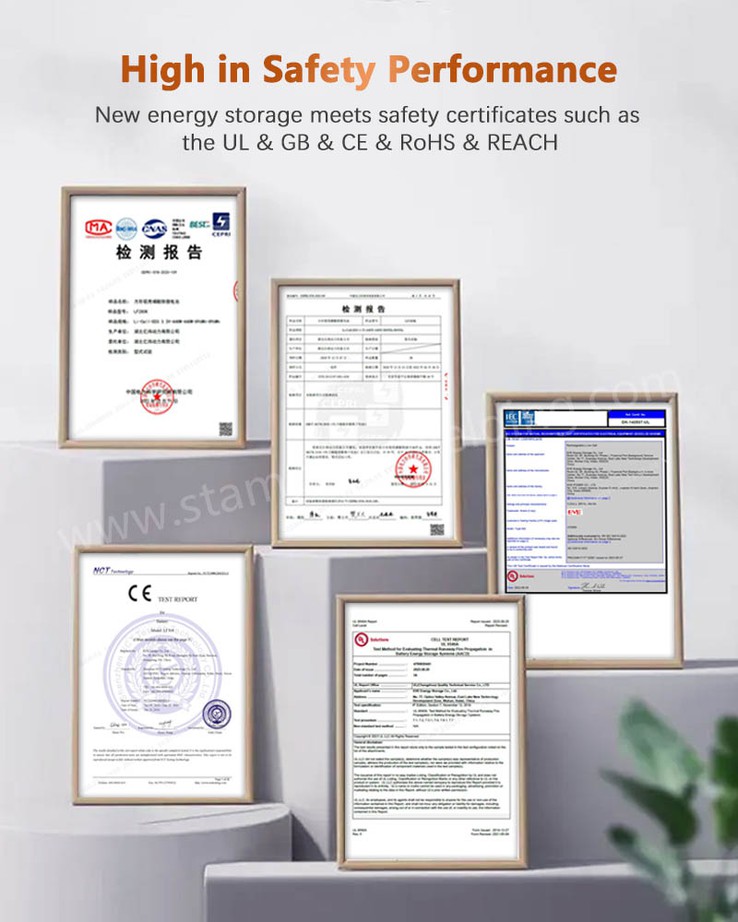 Certificates for Energy Storage System Cabinet Certificates for Energy Storage System Cabinet