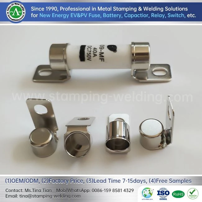 Copper End Cap Fitting for European Cylindrical Fuse Link